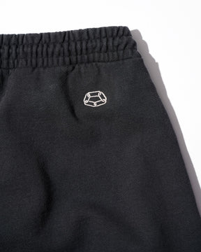 CCTB / CHAIN WIDE LEG SWEAT PANTS WASHED BLACK