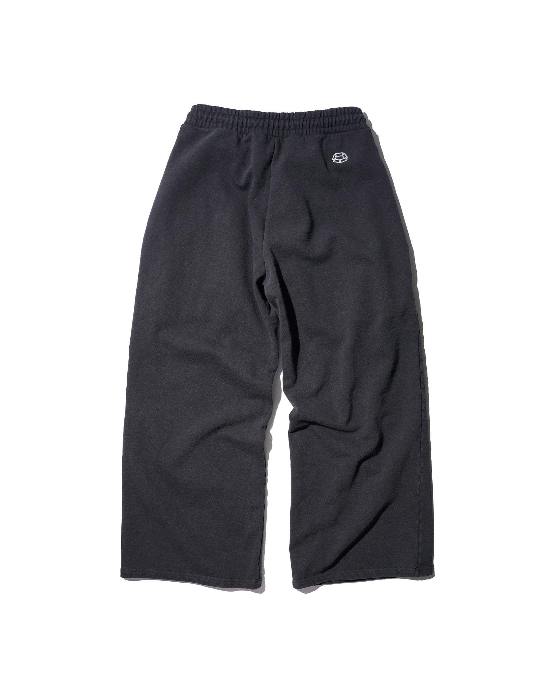 CCTB / CHAIN WIDE LEG SWEAT PANTS WASHED BLACK