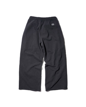 CCTB / CHAIN WIDE LEG SWEAT PANTS WASHED BLACK