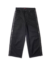 LU'U DAN / SIDE ZIP JEANS BLACK RINSE