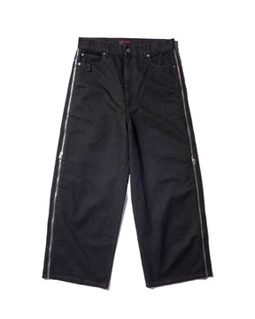 LU'U DAN / SIDE ZIP JEANS BLACK RINSE