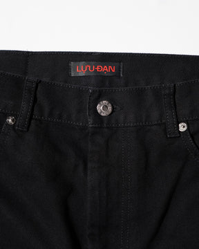 LU'U DAN / SIDE ZIP JEANS BLACK RINSE
