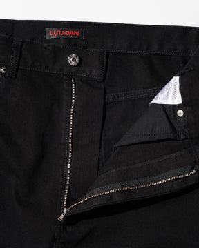 LU'U DAN / SIDE ZIP JEANS BLACK RINSE
