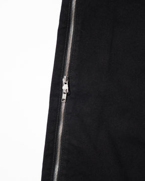 LU'U DAN / SIDE ZIP JEANS BLACK RINSE
