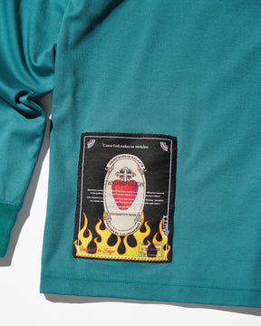 <span style="color: #f50b0b;">Last One</span> TENDER PERSON / HENRY NECK LONG TEE GREEN