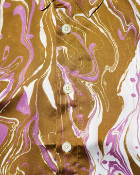 GREI. / SS BOX SHIRTS MARBLE PRINT CURRY