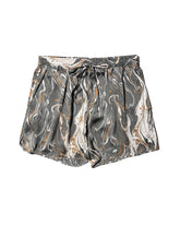 GREI. / TRACK SHORT MARBLE PRINT CHARCOAL