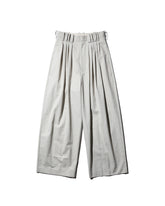 SOSHIOTSUKI / EIGHT TUCK HIGH WEST TROUSERS GREIGE