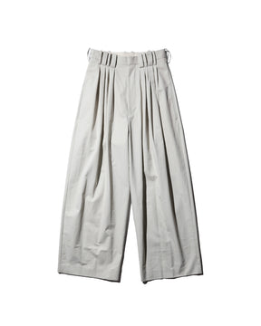 SOSHIOTSUKI / EIGHT TUCK HIGH WEST TROUSERS GREIGE