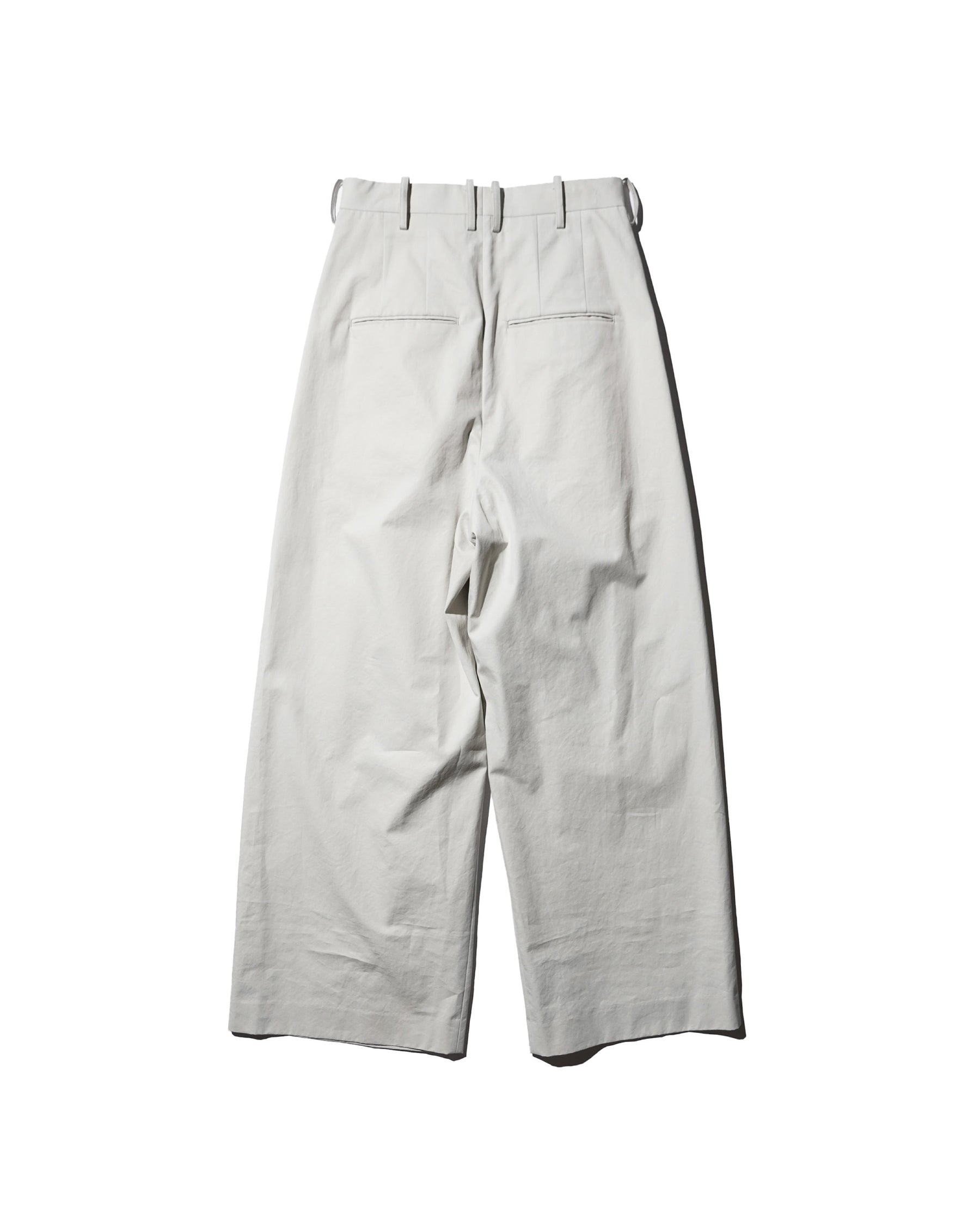 SOSHIOTSUKI / EIGHT TUCK HIGH WEST TROUSERS GREIGE