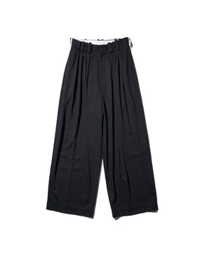 <span style="color: #f50b0b;">Last One</span> SOSHIOTSUKI / EIGHT TUCK HIGH WEST TROUSERS BLACK