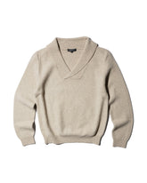 SOSHIOTSUKI / SHAWL COLLAR KNIT SWEATER BEIGE