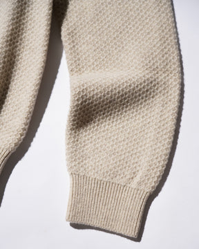 SOSHIOTSUKI / SHAWL COLLAR KNIT SWEATER BEIGE