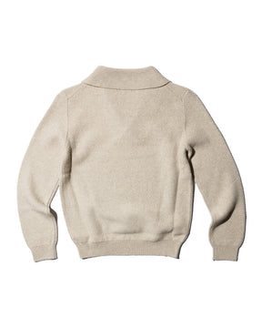 SOSHIOTSUKI / SHAWL COLLAR KNIT SWEATER BEIGE