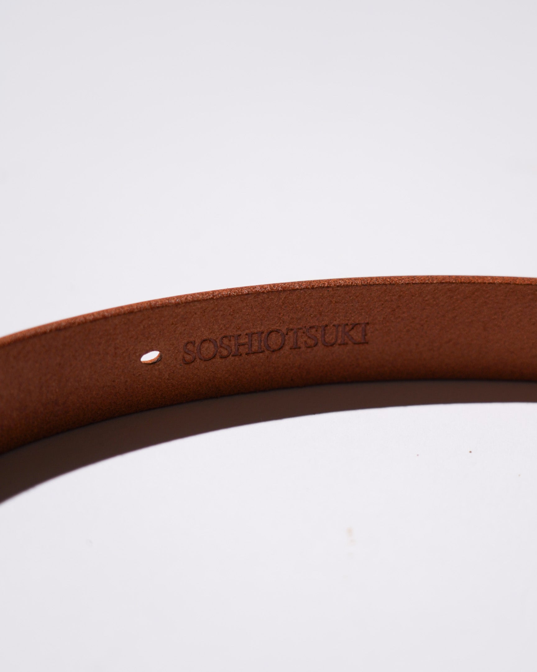 <span style="color: #f50b0b;">Last One</span> SOSHIOTSUKI / DRAPE BUCKLE BELT BROWN