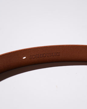 <span style="color: #f50b0b;">Last One</span> SOSHIOTSUKI / DRAPE BUCKLE BELT BROWN