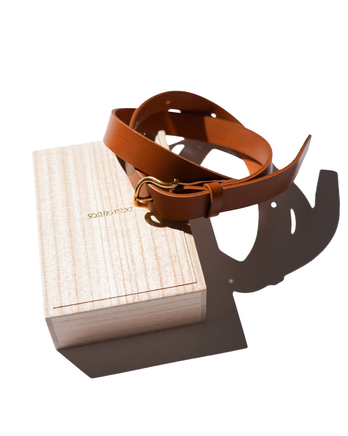 <span style="color: #f50b0b;">Last One</span> SOSHIOTSUKI / DRAPE BUCKLE BELT BROWN