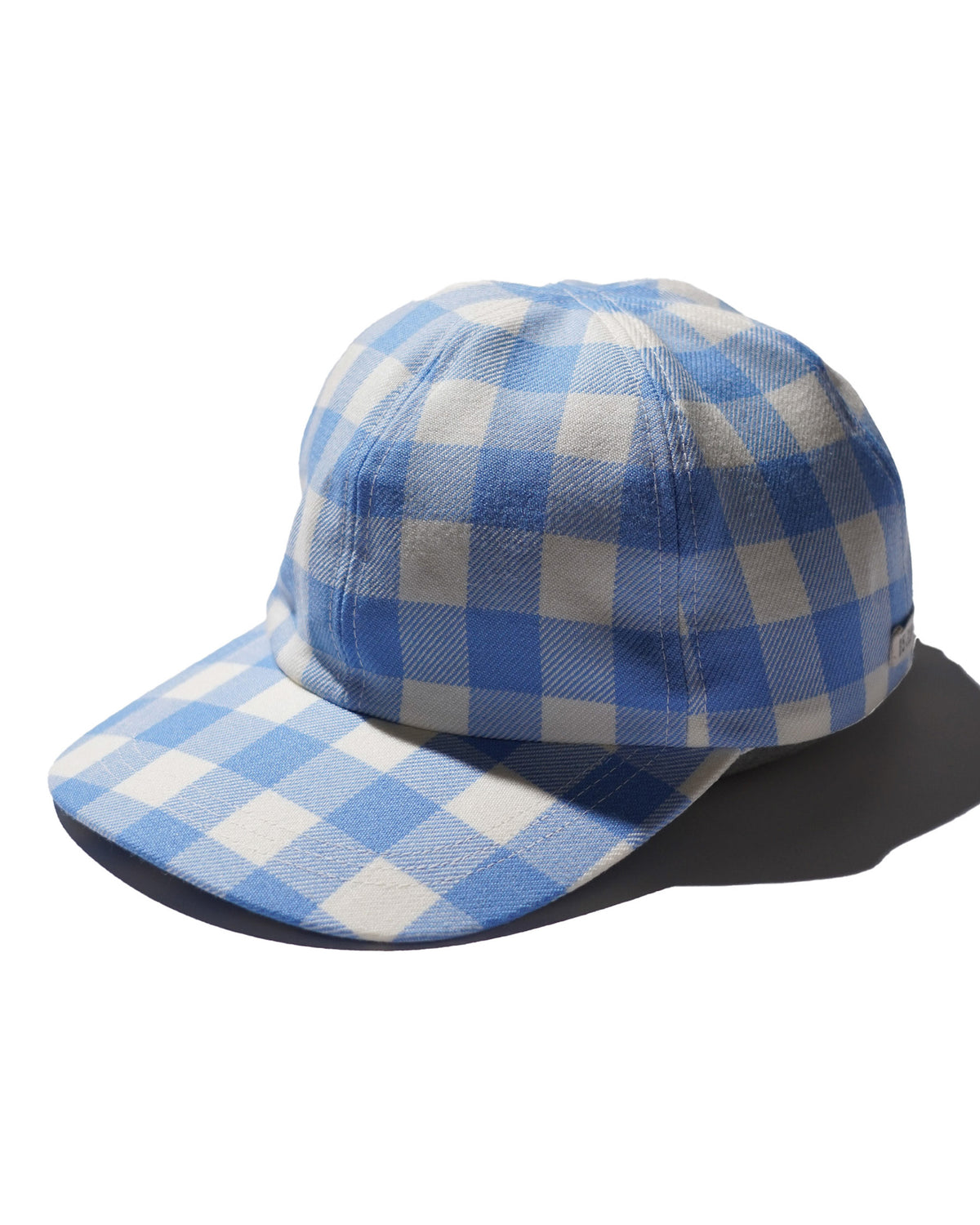 TSTS / GINGHAM WOOL DRAWSTRING CAP SAXE BLUE GINGHAM
