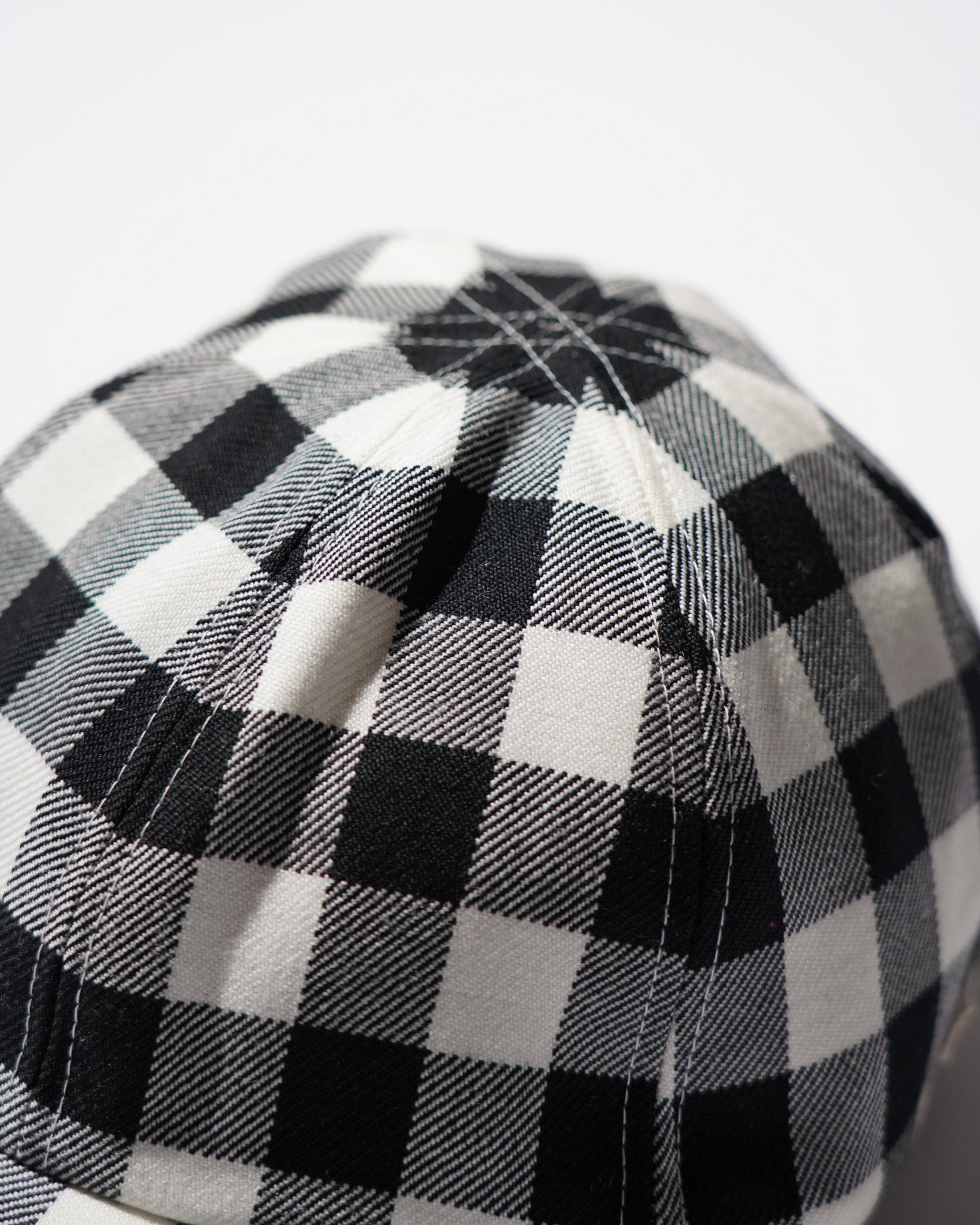<span style="color: #f50b0b;">Last One</span> TSTS / GINGHAM WOOL DRAWSTRING CAP BLACK GINGHAM
