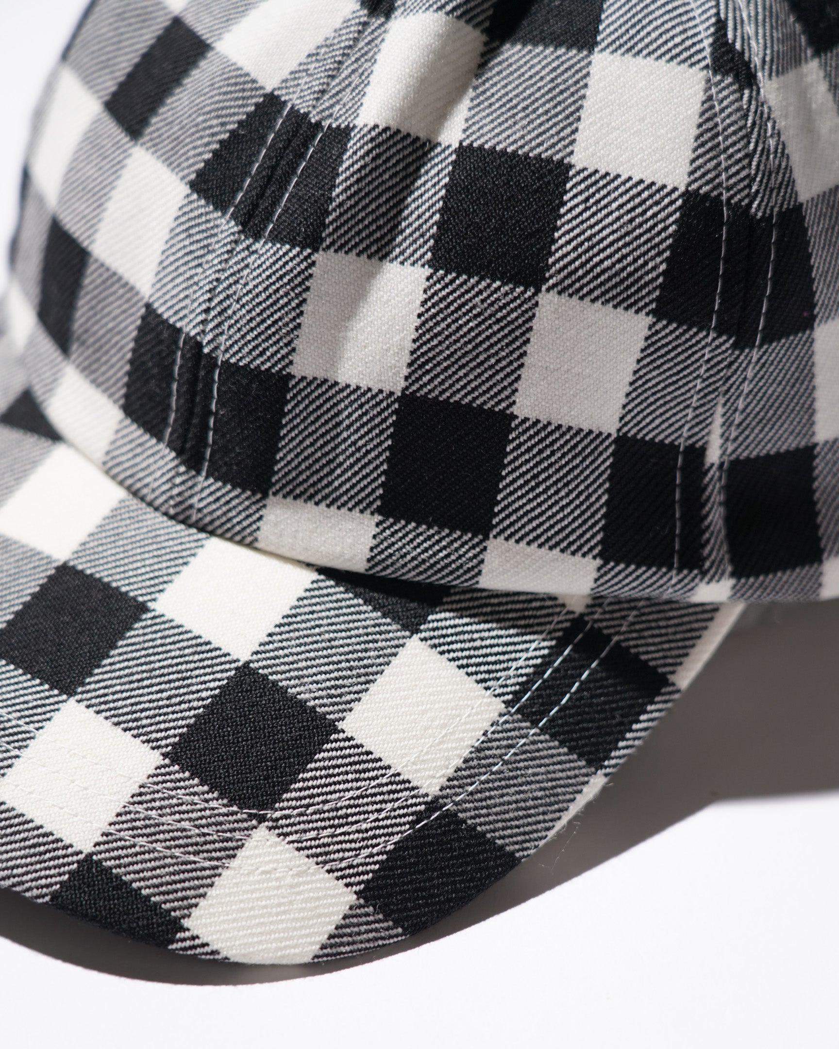 <span style="color: #f50b0b;">Last One</span> TSTS / GINGHAM WOOL DRAWSTRING CAP BLACK GINGHAM
