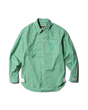 TSTS / TSTS GINGHAM SHIRT GREEN GINGHAM