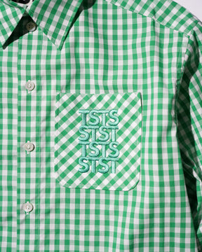 TSTS / TSTS GINGHAM SHIRT GREEN GINGHAM