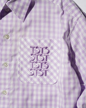 TSTS / TSTS GINGHAM SHIRT LIGHT PURPLE GINGHAM