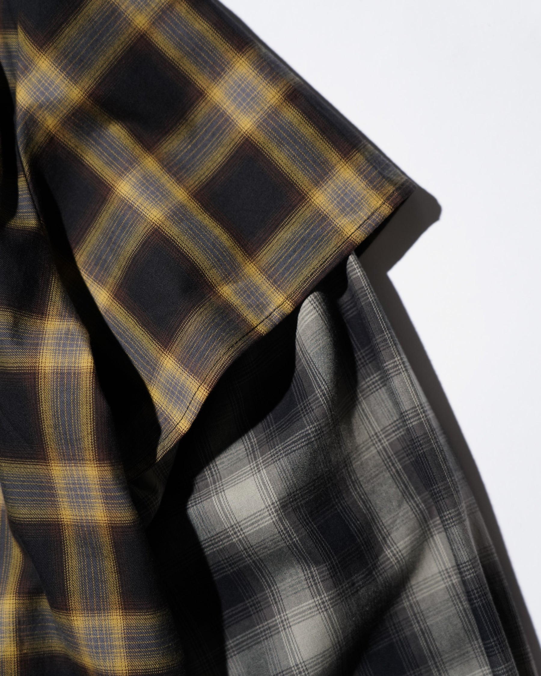 WESTFALL / PLAID LAYERED SHIRT BROWN