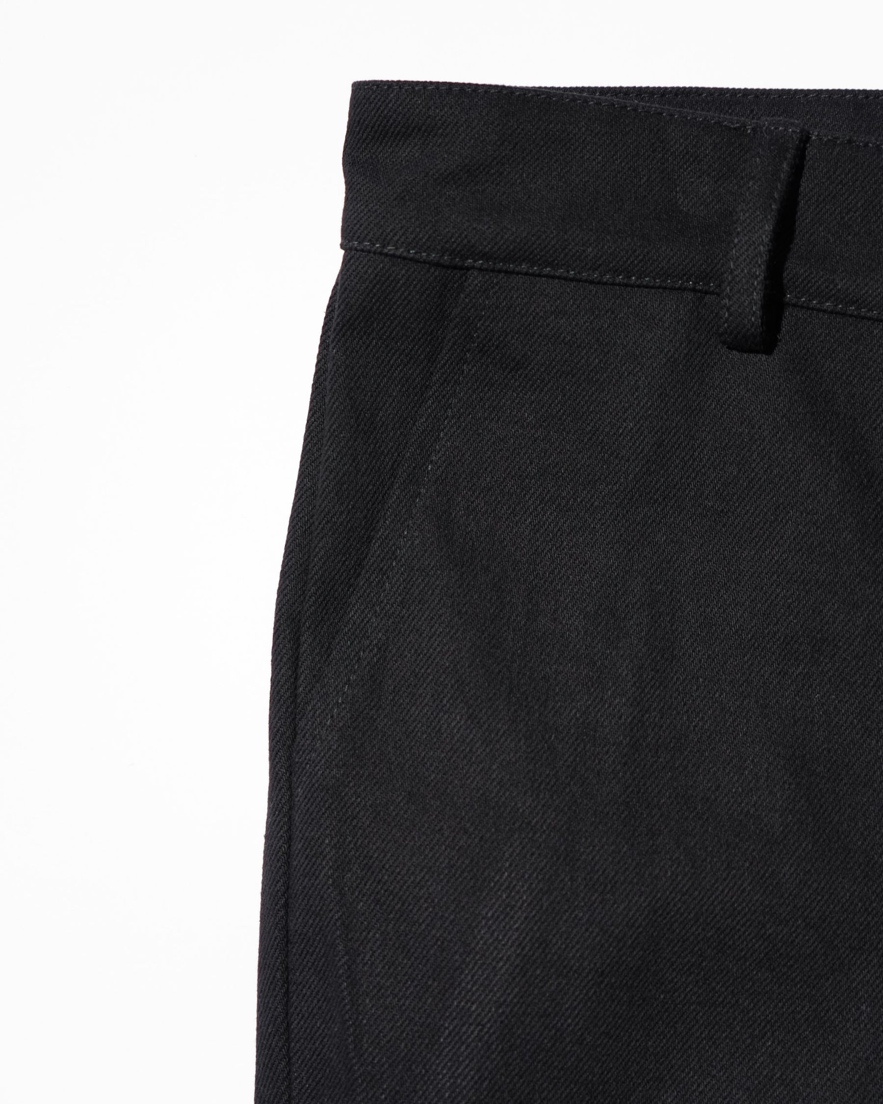 WESTFALL / DENIM FLANNEL PATCH PANT BLACK