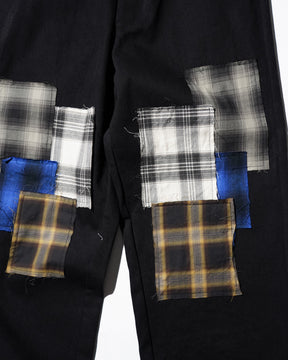 WESTFALL / DENIM FLANNEL PATCH PANT BLACK
