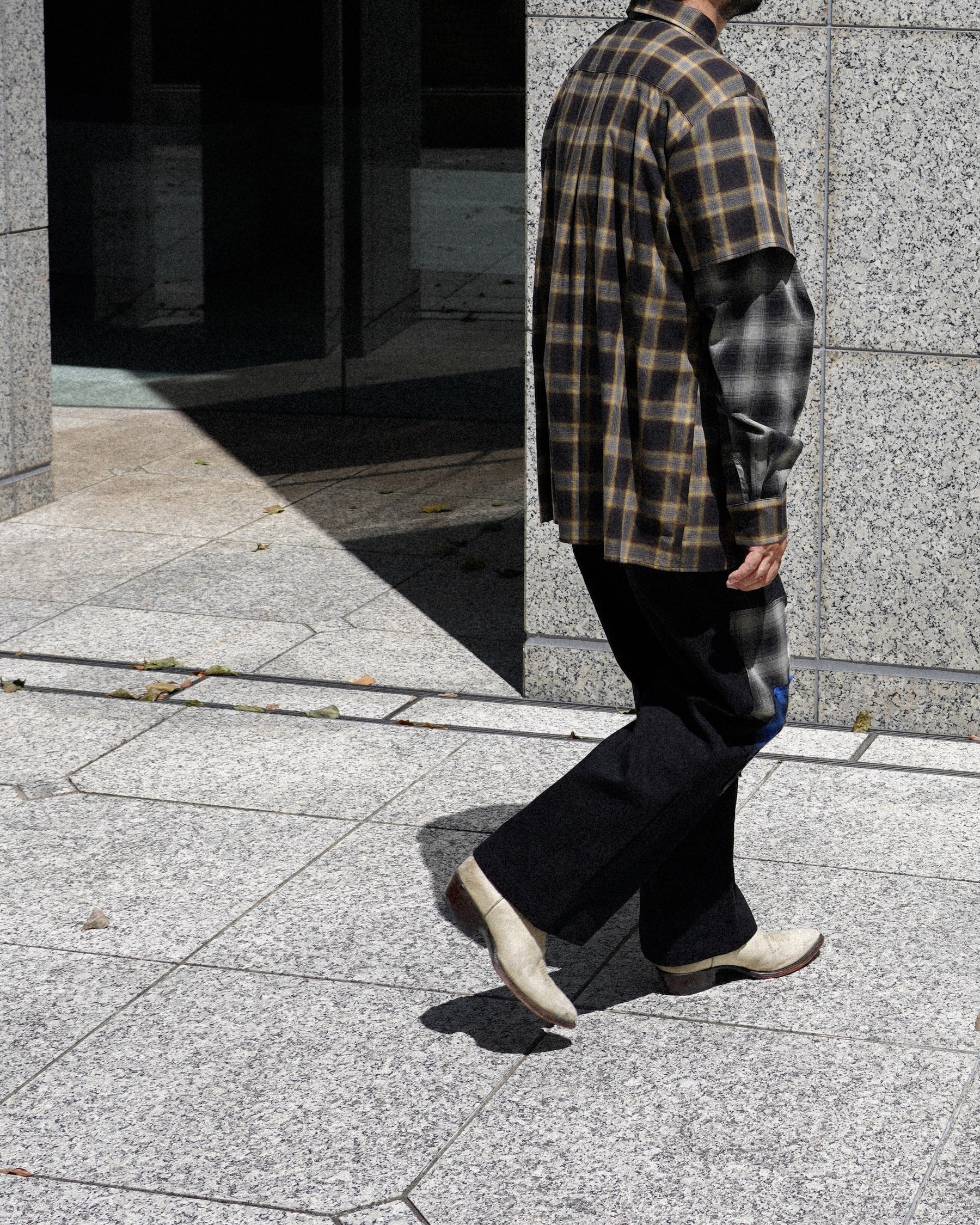 WESTFALL / PLAID LAYERED SHIRT BROWN