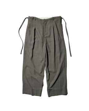 SOSHIOTSUKI / DOUBLE INVERTED TUCK JUDO TROUSERS DOBBY GREY