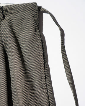 SOSHIOTSUKI / DOUBLE INVERTED TUCK JUDO TROUSERS DOBBY GREY
