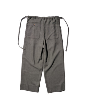 SOSHIOTSUKI / DOUBLE INVERTED TUCK JUDO TROUSERS DOBBY GREY