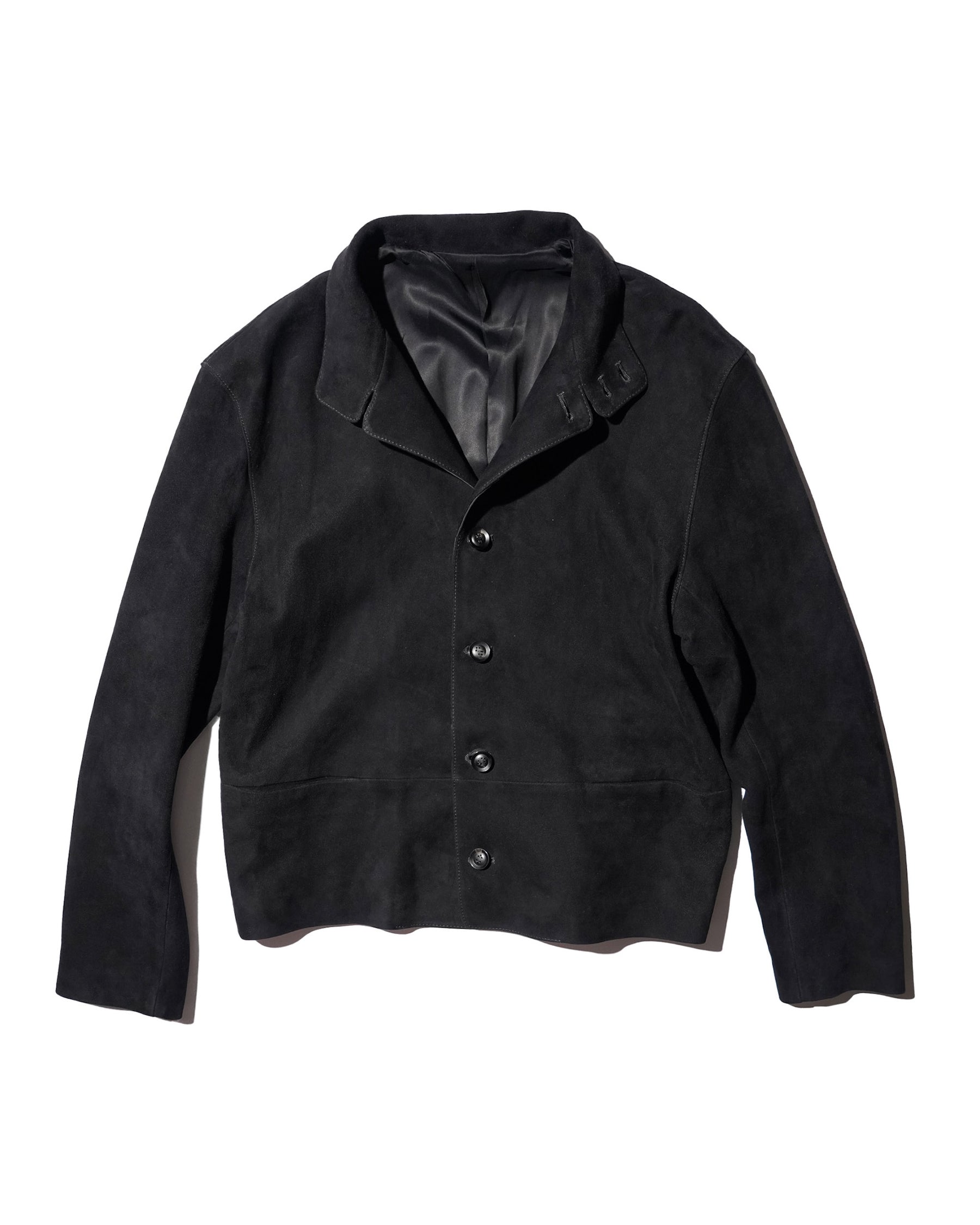 <span style="color: #f50b0b;">Last One</span> SOSHIOTSUKI / SHEEPSKIN HARRINGTON JACKET BLACK