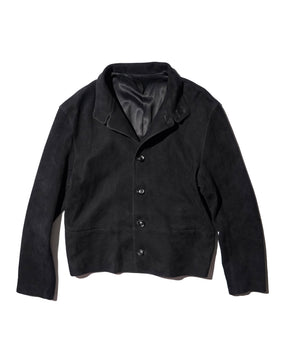 <span style="color: #f50b0b;">Last One</span> SOSHIOTSUKI / SHEEPSKIN HARRINGTON JACKET BLACK