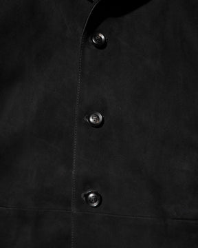 <span style="color: #f50b0b;">Last One</span> SOSHIOTSUKI / SHEEPSKIN HARRINGTON JACKET BLACK