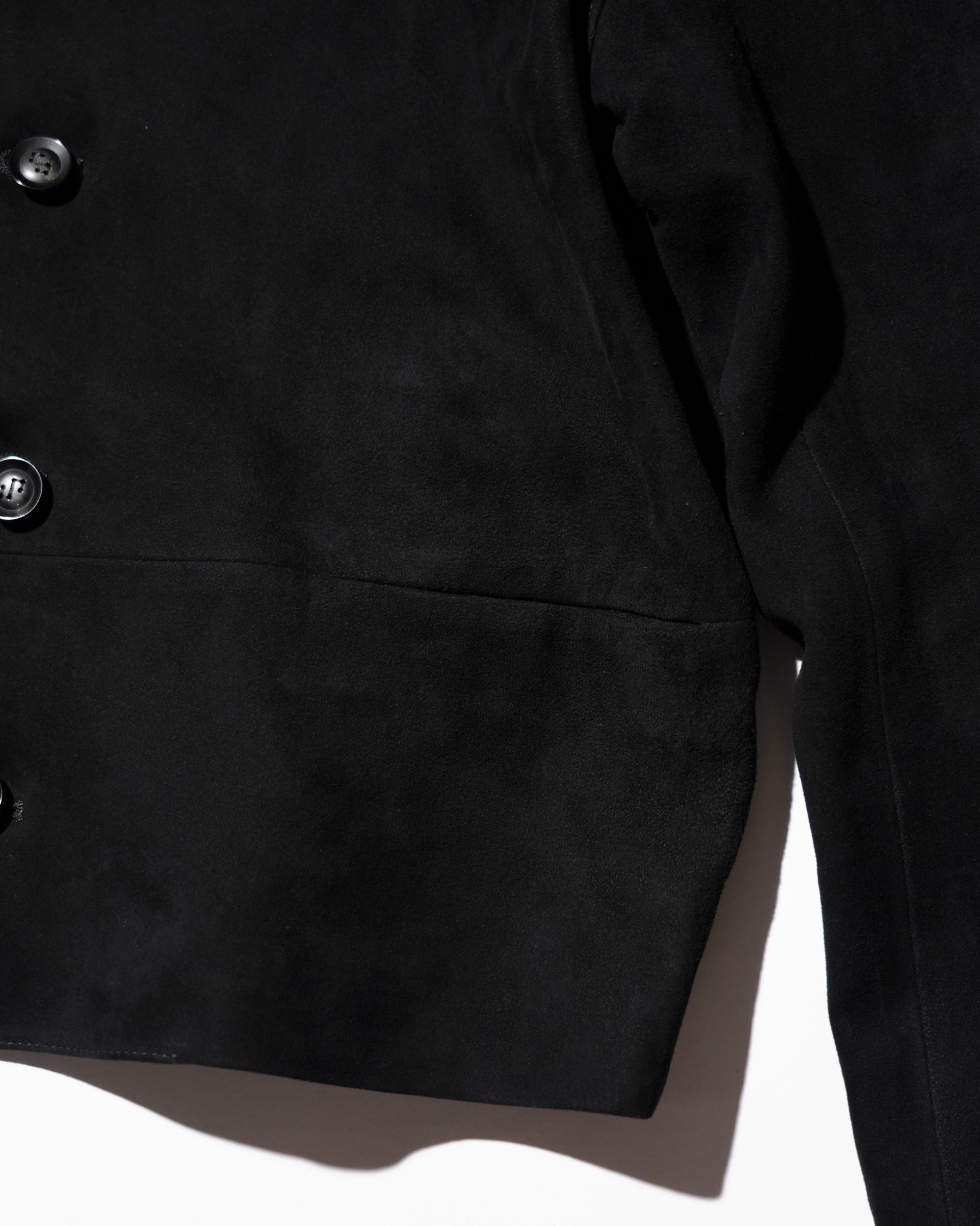 <span style="color: #f50b0b;">Last One</span> SOSHIOTSUKI / SHEEPSKIN HARRINGTON JACKET BLACK