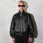<span style="color: #f50b0b;">Last One</span> LU'U DAN / BLOUSON LEATHER JACKET BLACK