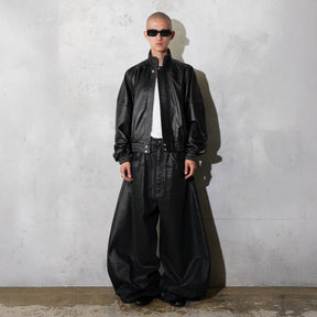 LU'U DAN / COATED DOUBLE XL JEANS COATED BLACK