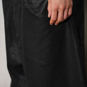 LU'U DAN / COATED DOUBLE XL JEANS COATED BLACK
