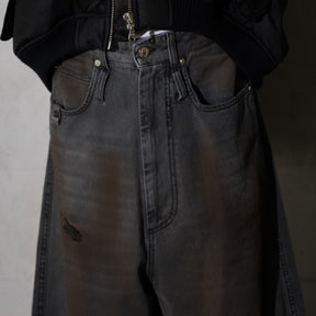 LU'U DAN / DUMPSTER DENIM JEANS DIRTY OUTCAST GREY