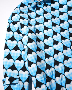 <span style="color: #f50b0b;">Last One</span> TSTS / QUILTED LINING BALMACAAN COAT SAXE BLUE GINGHAM HEART