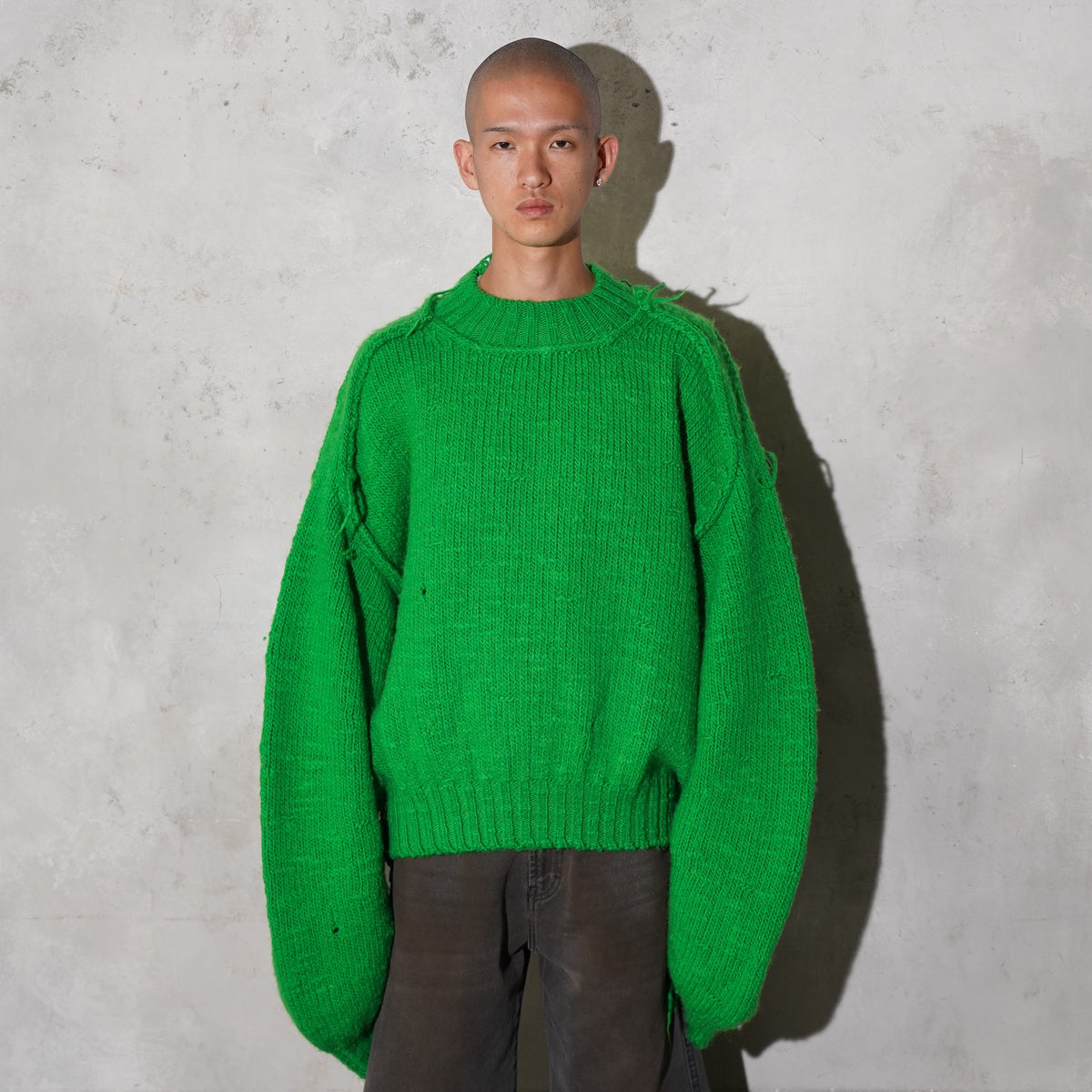 LU'U DAN / KINGPIN KNIT SWEATER NEON GREEN