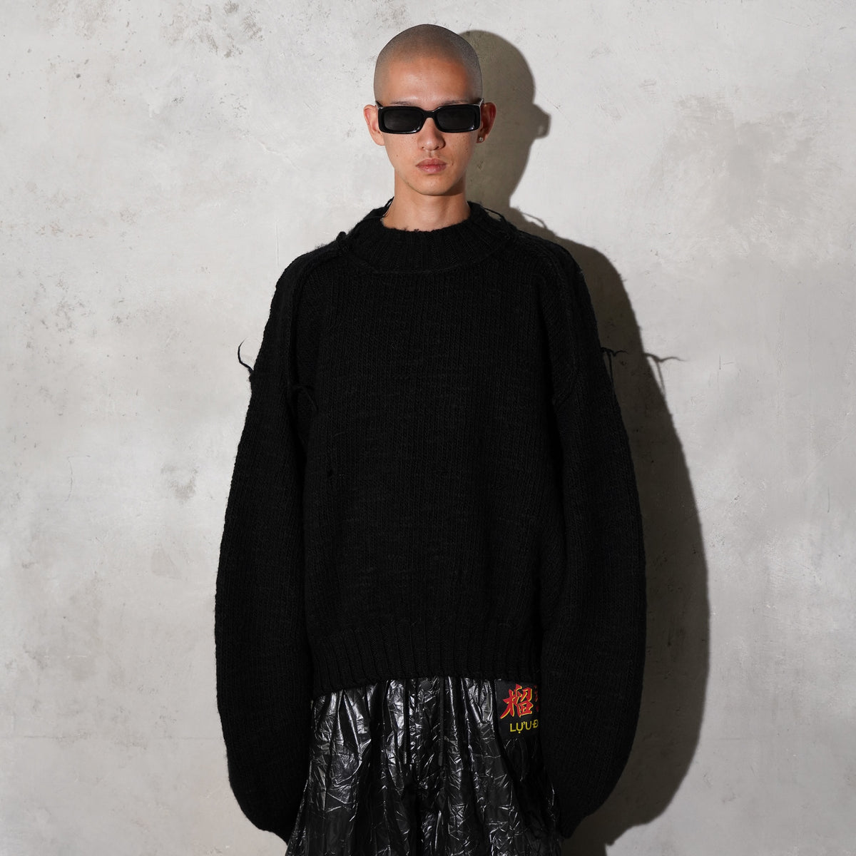 LU'U DAN / KINGPIN KNIT SWEATER BLACK