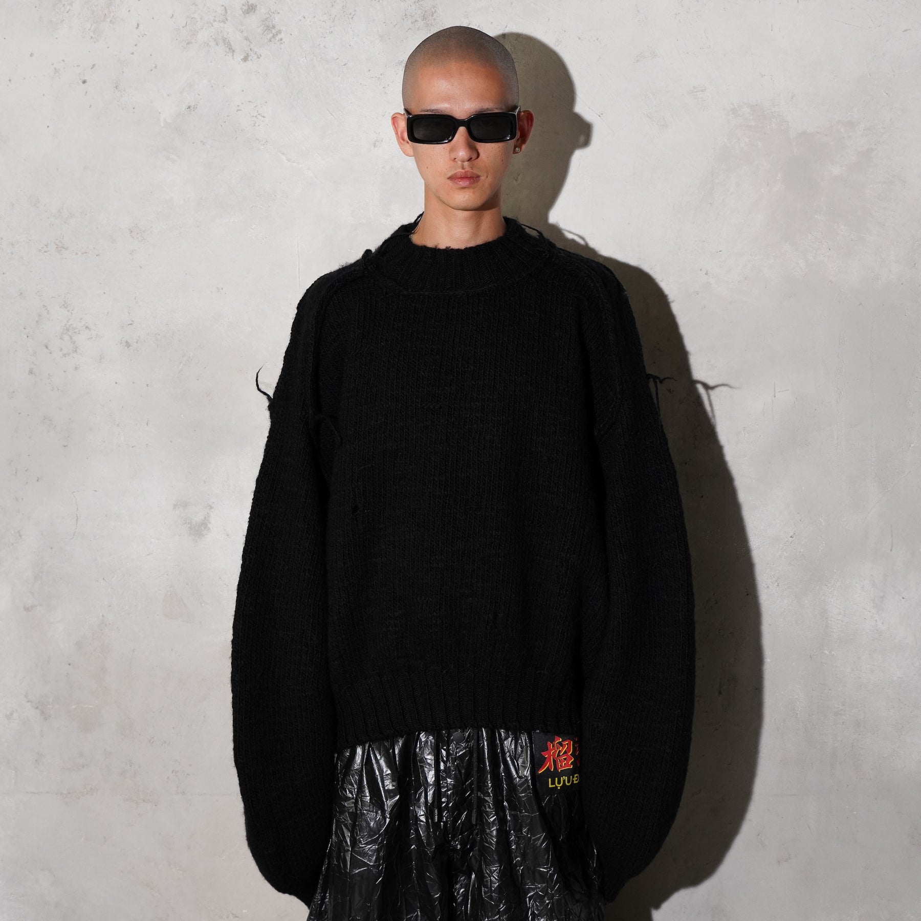 LU'U DAN / KINGPIN KNIT SWEATER BLACK