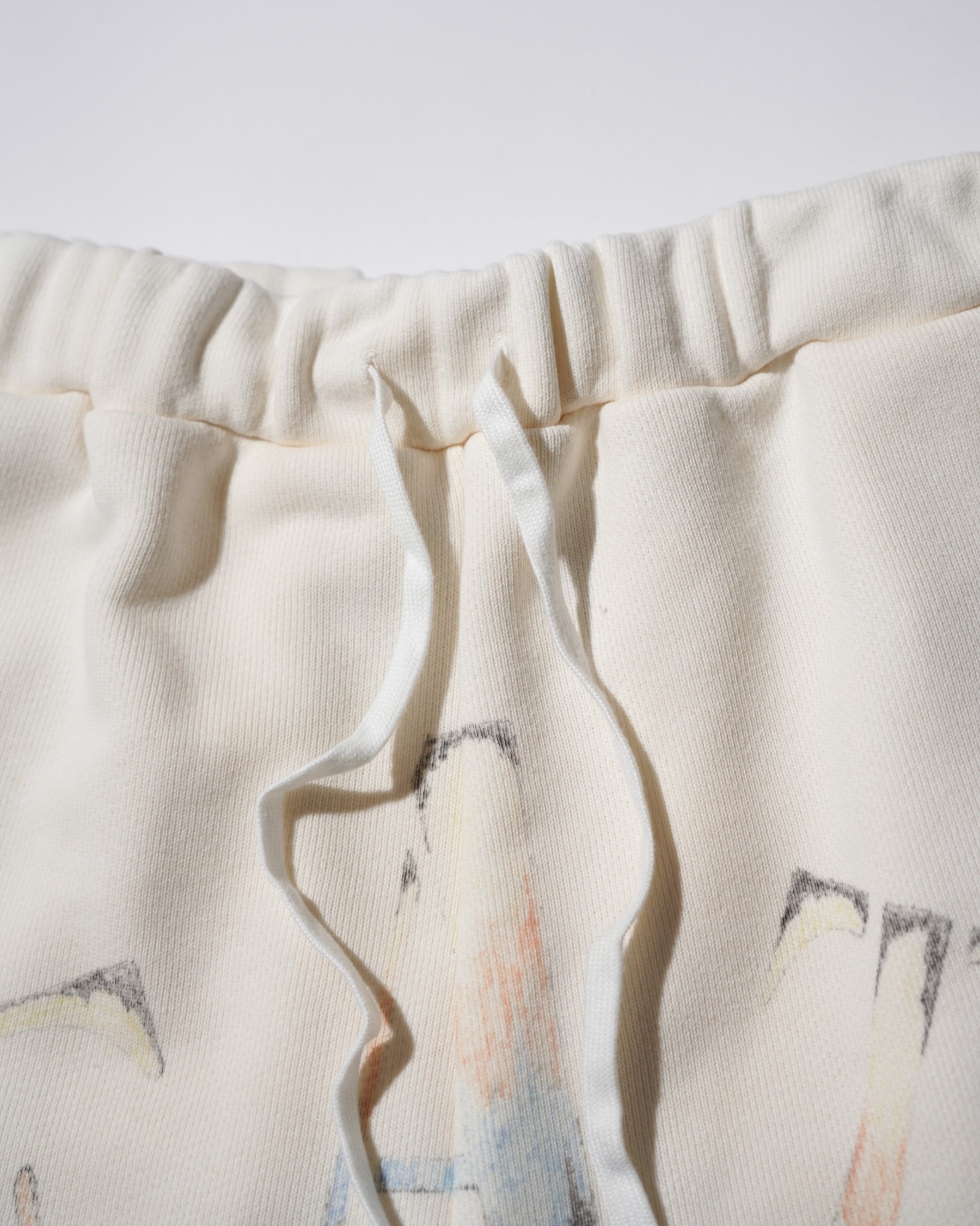 TEPPEI FURUYAMA / HANDPAINT LOOSE SHORTS WHITE
