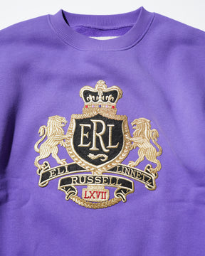 ERL / UNISEX CREST CREWNECK KNIT PURPLE