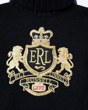 ERL / UNISEX CREST SWEATER KNIT BLACK