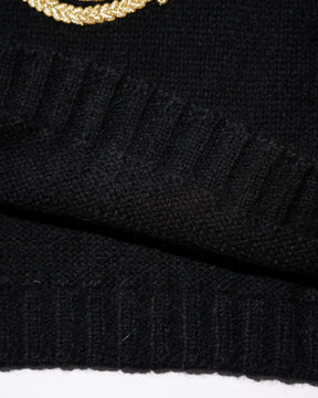 ERL / UNISEX CREST SWEATER KNIT BLACK